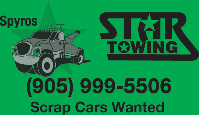 Star Towing - Spyros - Scrap Cars Wanted - 905-999-5506